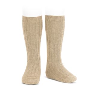 Condor rib knee socks – NOUGAT 316