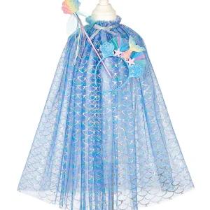 Souza Marlya mermaid cape + tiara + Toverstaf set, 3-4Y