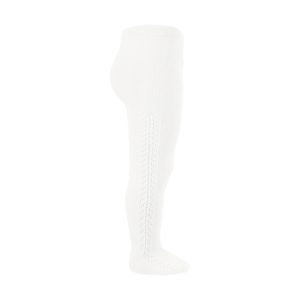 Condor side openwork tights – CREAM