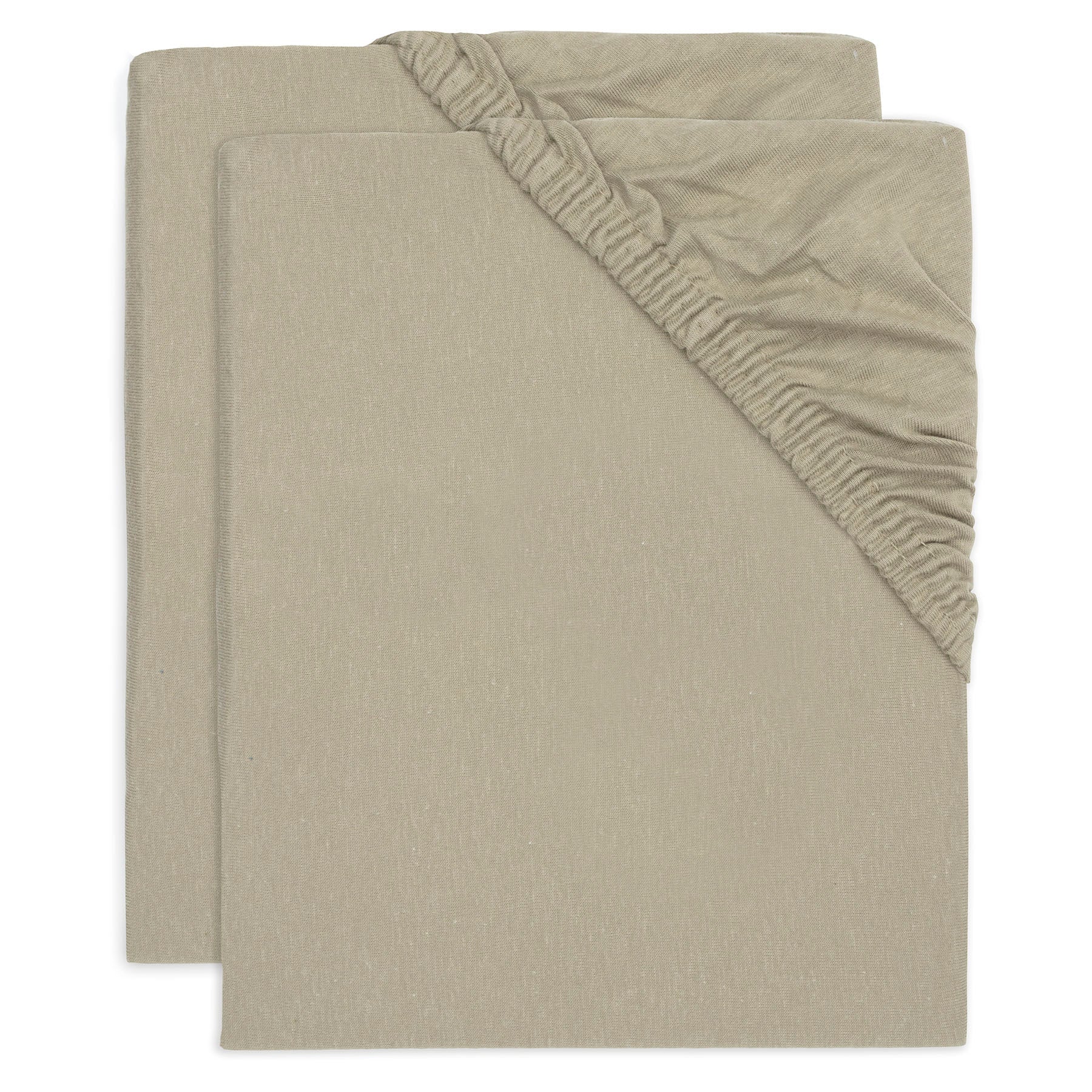 Jollein Hoeslaken Jersey Wieg 40/50x80/90cm 2-Pack | Olive Green - Afbeelding 2