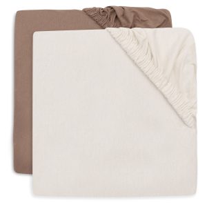 Jollein Hoeslaken Jersey 60x120cm | Milky Coffee/Ivory | 2st