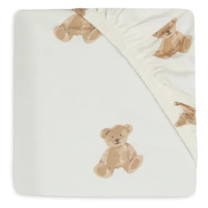 Jollein Hoeslaken Jersey Wieg 40/50x80/90cm | Teddy Bear