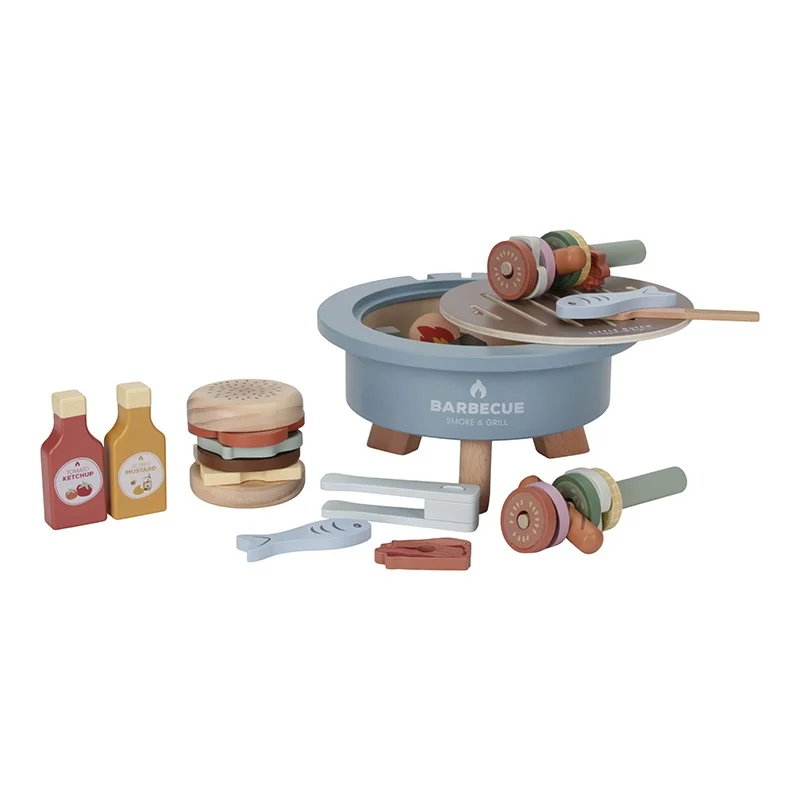 Little Dutch Barbecue Toy Set Houten Speelset - Afbeelding 3