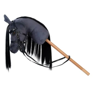 * By Astrup Stokpaardje Met Open Mond | Luxe Blaze Grijs/Zwart