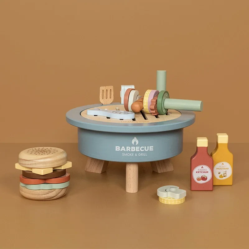 Little Dutch Barbecue Toy Set Houten Speelset - Afbeelding 5