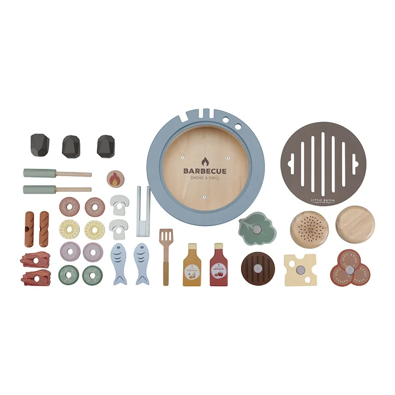 Little Dutch Barbecue Toy Set Houten Speelset - Afbeelding 6