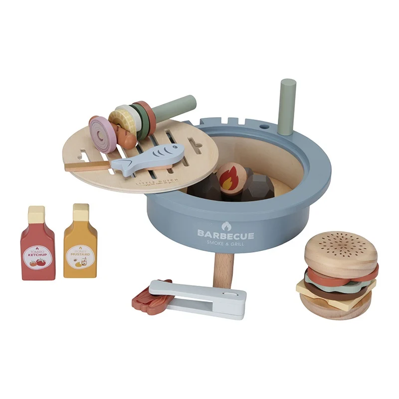 Little Dutch Barbecue Toy Set Houten Speelset - Afbeelding 7