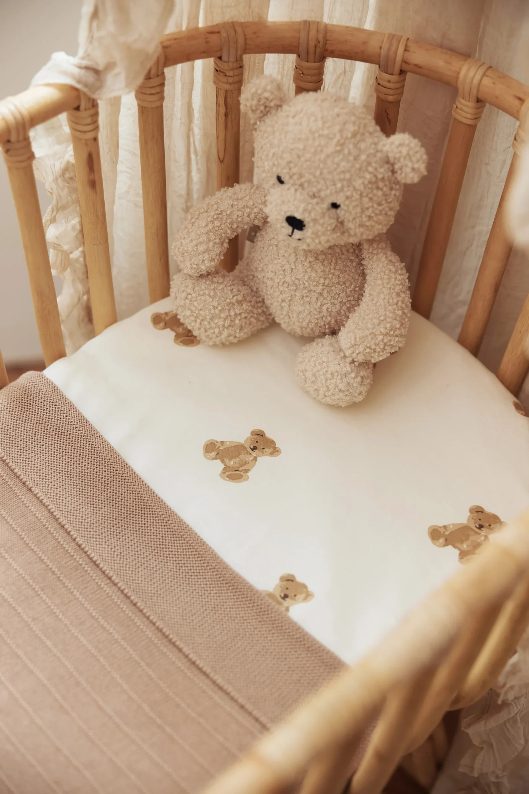 Jollein Hoeslaken Jersey Wieg 40/50x80/90cm | Teddy Bear - Afbeelding 6
