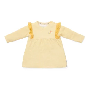 * Little Dutch Newborn Noos Little Farm Jurkje Lange Mouw | Warm Yellow Check