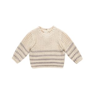 Rex sweater | Fog Stripe | Quincy Mae