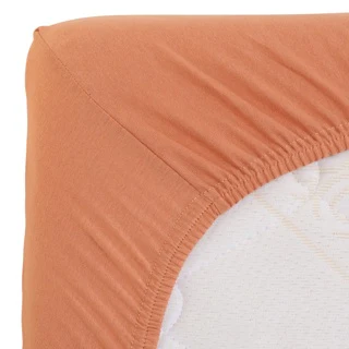 Timboo Hoeslaken Bamboe 70x140cm | Sunrise Orange - Afbeelding 3
