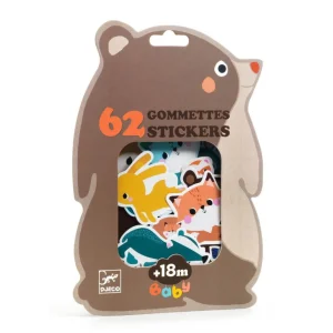Djeco Set 62 Stickers | Bosdieren