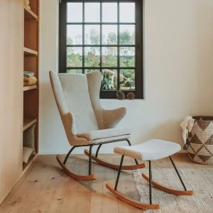 Quax Hocker (voetenbankje) For Rocker De Luxe - Sand Grey