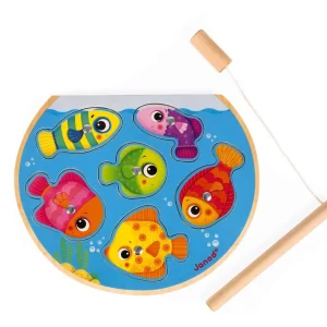 * Janod houten puzzel visspel - Speedy Fish